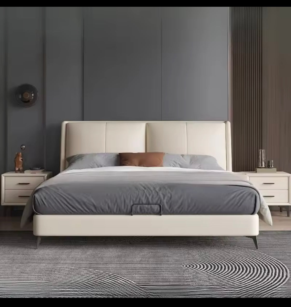 180x200cm cadres lit bois concepteur moderne luxe lit Double King Size chambre tête de lit Table de nuit cadre Queen chambre meubles